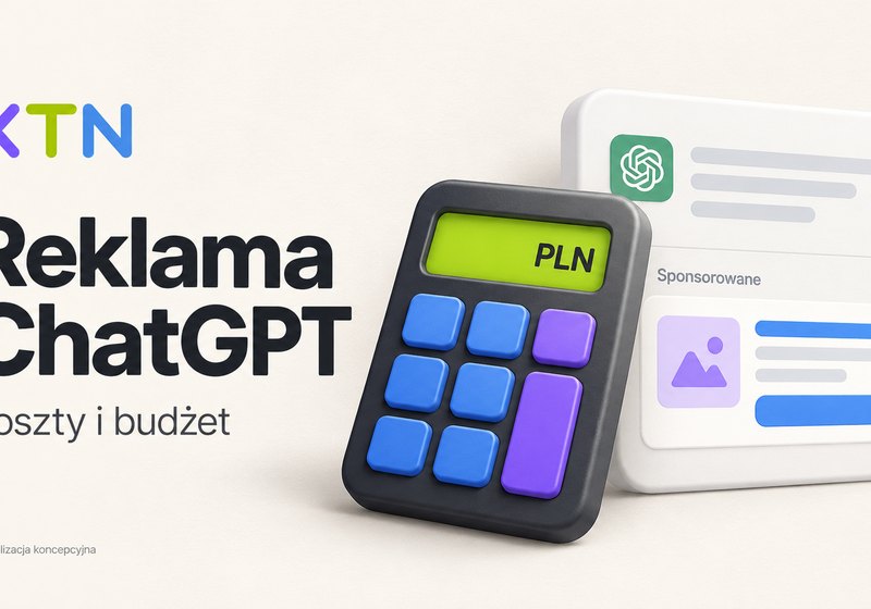 Schemat budżetu kampanii w ChatGPT pokazujący emisję, obsługę i koszt pozyskania klienta.