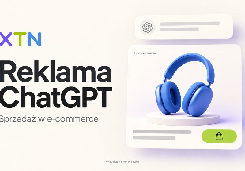 Koszyk sklepu internetowego połączony z katalogiem produktów i panelem kampanii, z kolorowym logo XTN.