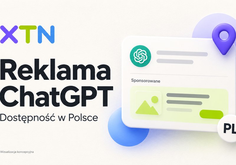 Schemat przygotowania polskiej firmy do kampanii w ChatGPT: konto, oferta i dostępne funkcje.