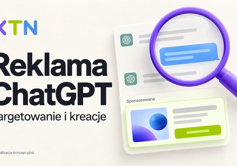 Koncepcyjna karta reklamy mebli biurowych połączona z potrzebą klienta i dopasowaną stroną produktu.