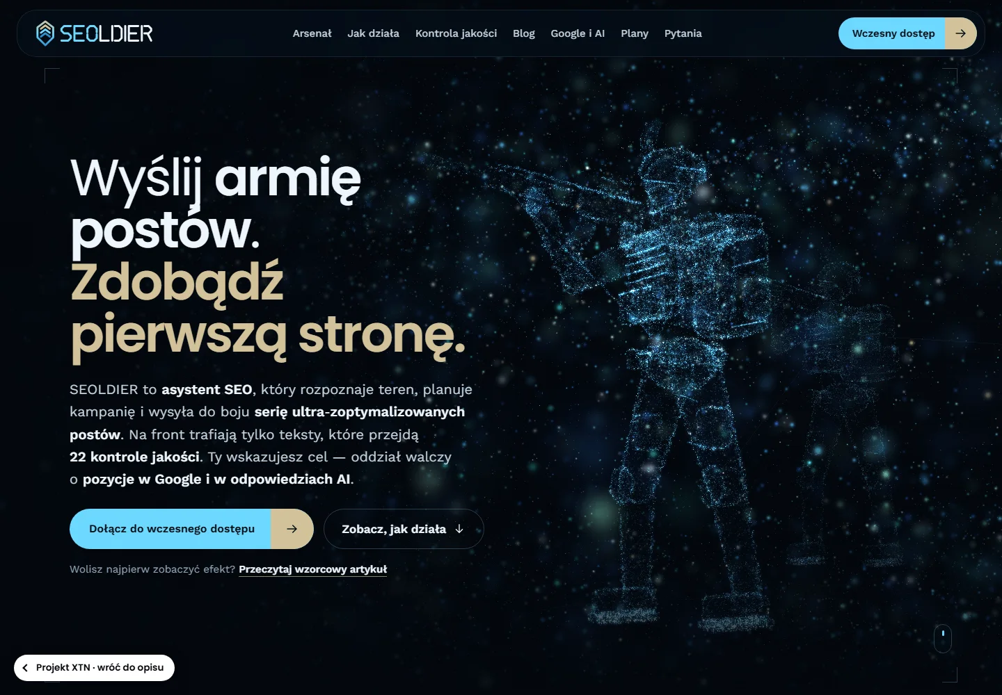 SEOLDIER — podgląd strony